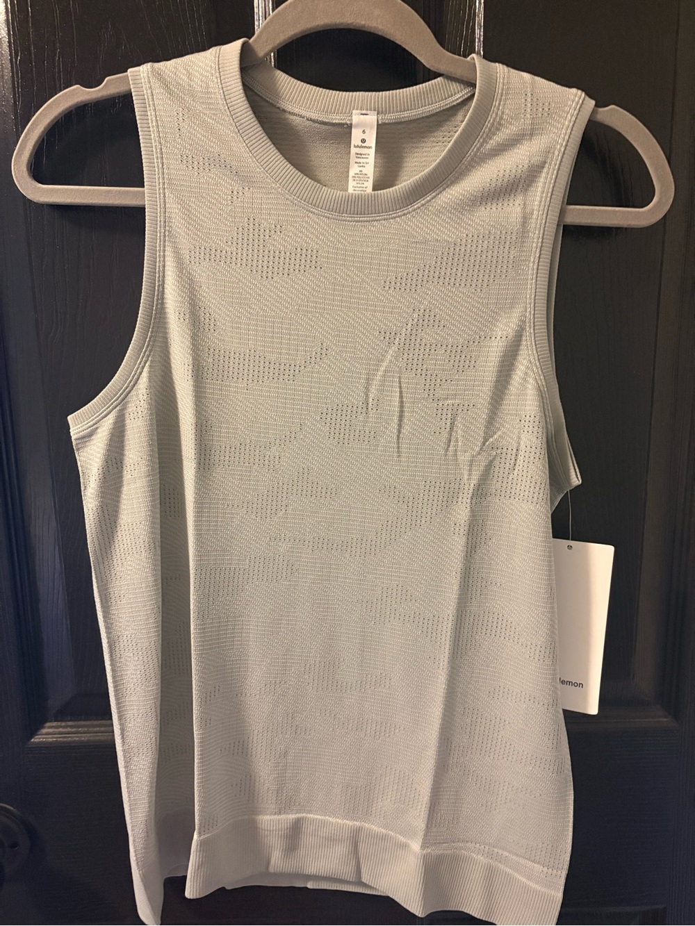 lululemon athletica Light Gray Swiftly Breathe Muscle tank